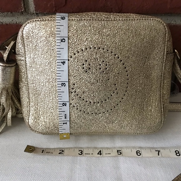 Anya Hindmarch Bags Anya Hindmarch Smiley Face Metallic Gold